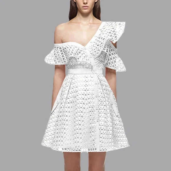 Self-Portrait | Dresses | Selfportrait Lace Frill Dress White | Poshmark Self-Portrait | Dresses | Selfportrait Lace Frill Dress White | Poshmark